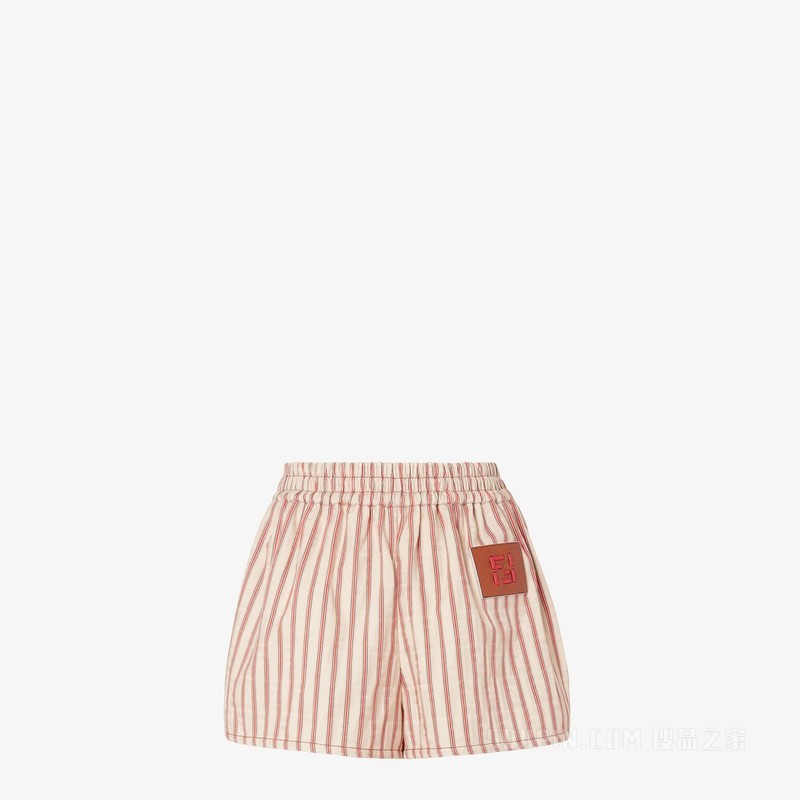 短裤 米色FF牛仔短裤