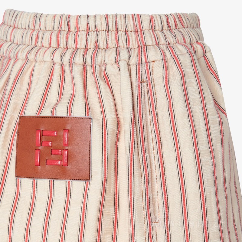 短裤 米色FF牛仔短裤