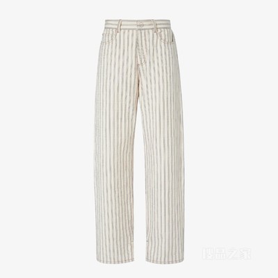 长牛仔裤 米色FF牛仔长裤