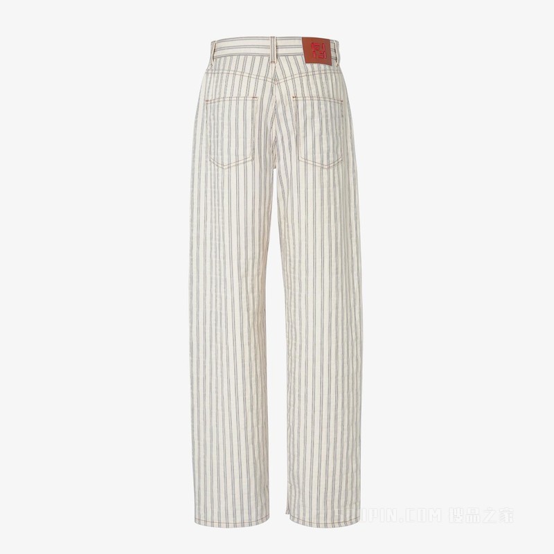 长牛仔裤 米色FF牛仔长裤