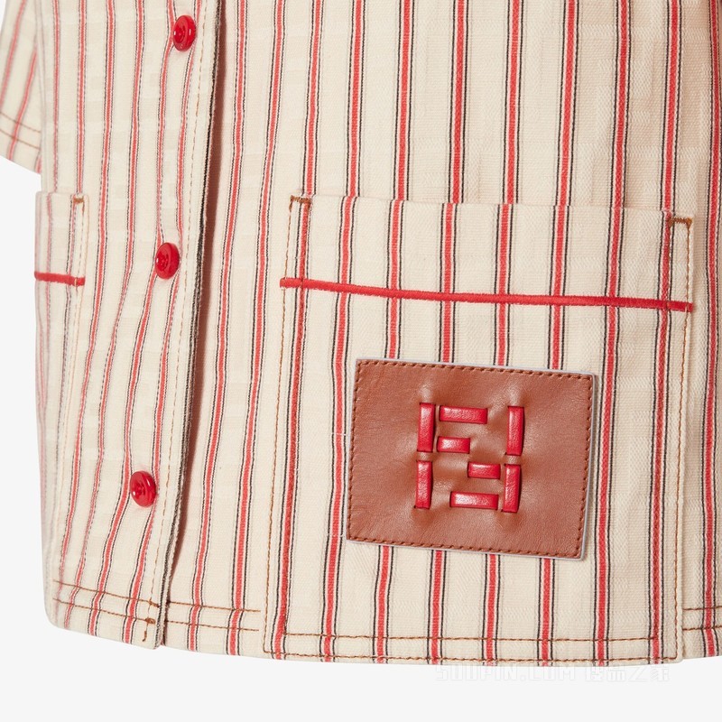 衬衫 米色FF牛仔衬衫