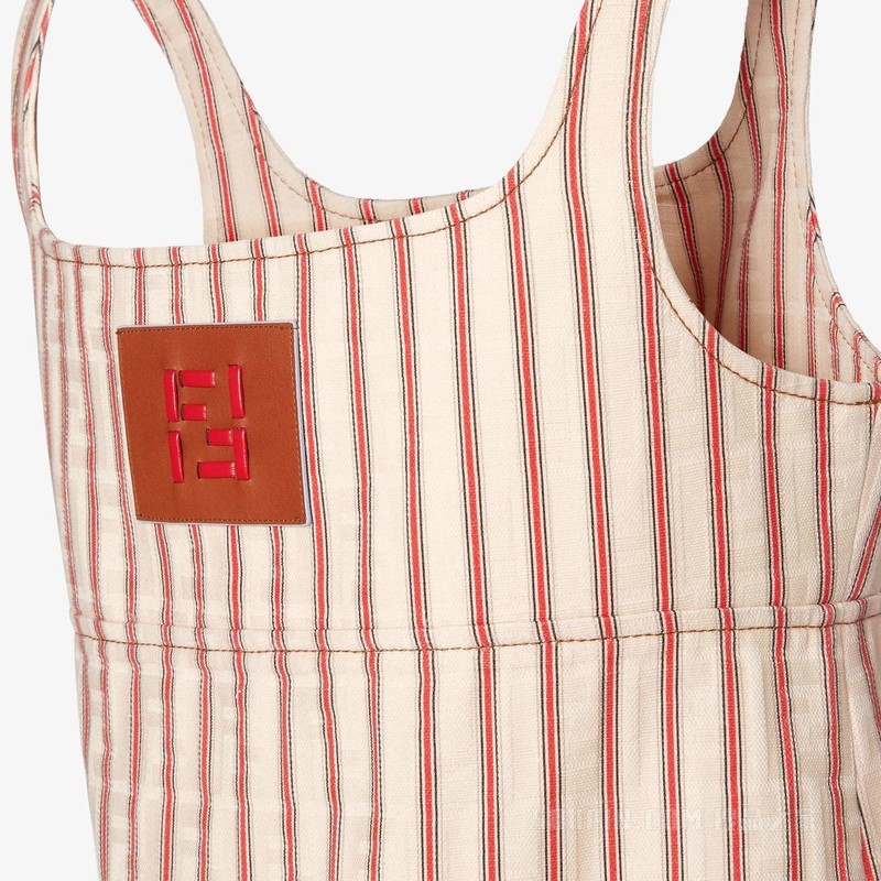 连衣裙 米色FF牛仔连衣裙