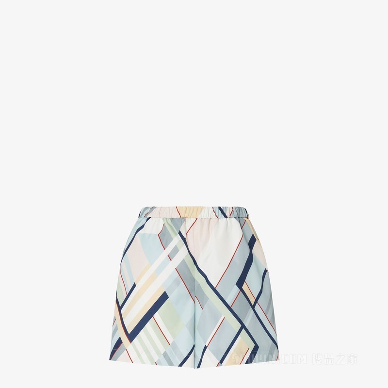 短裤 拼色印花尼龙短裤