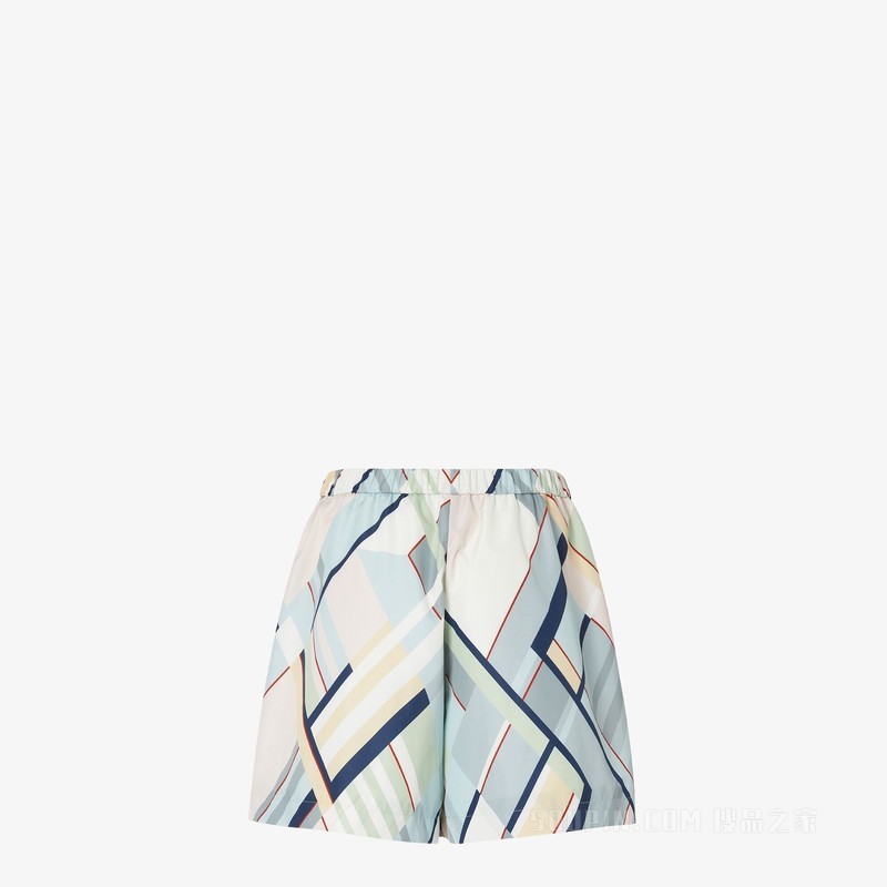 短裤 拼色印花尼龙短裤