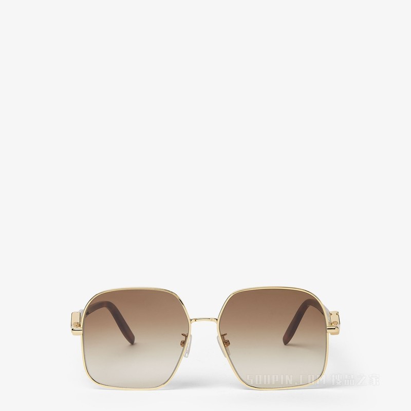 FF Diamonds 金色金属太阳镜