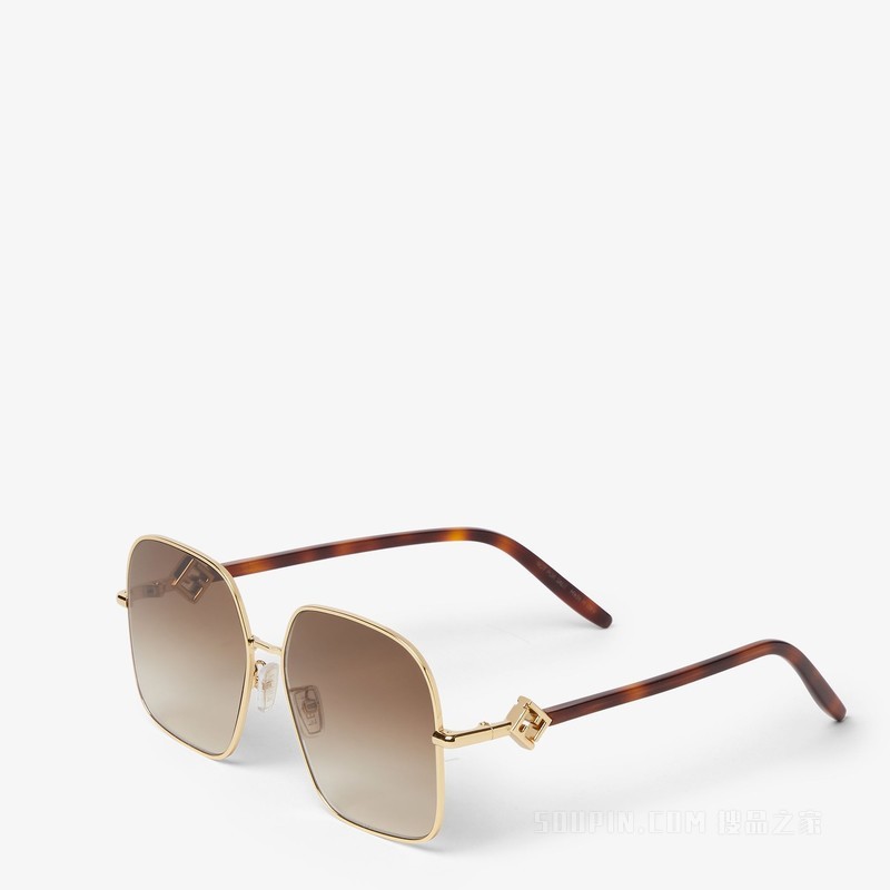 FF Diamonds 金色金属太阳镜