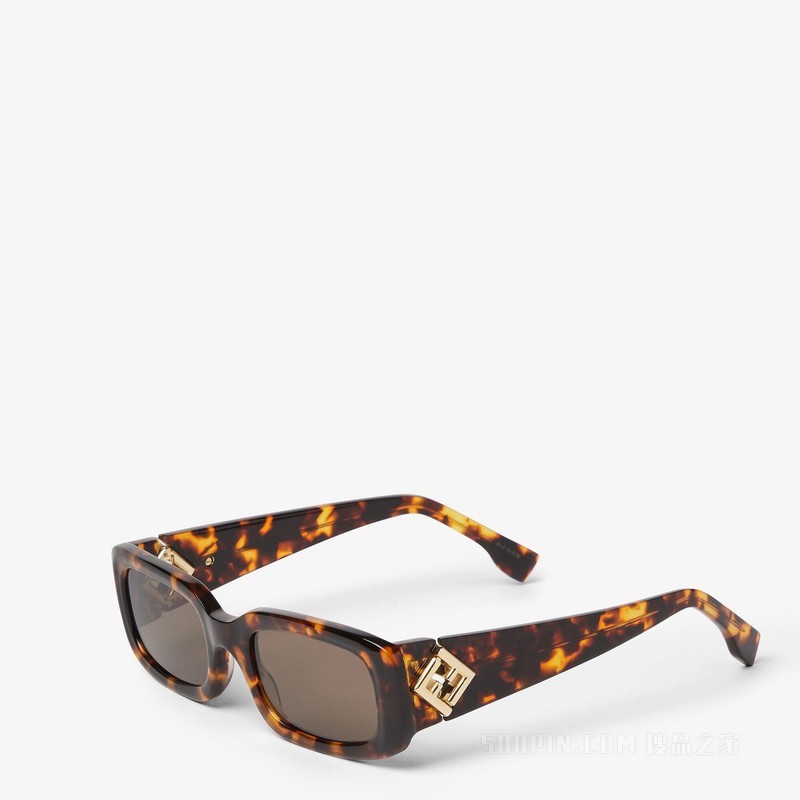 FF Diamonds 低横梁设计雪茄棕醋酸酯材料太阳镜