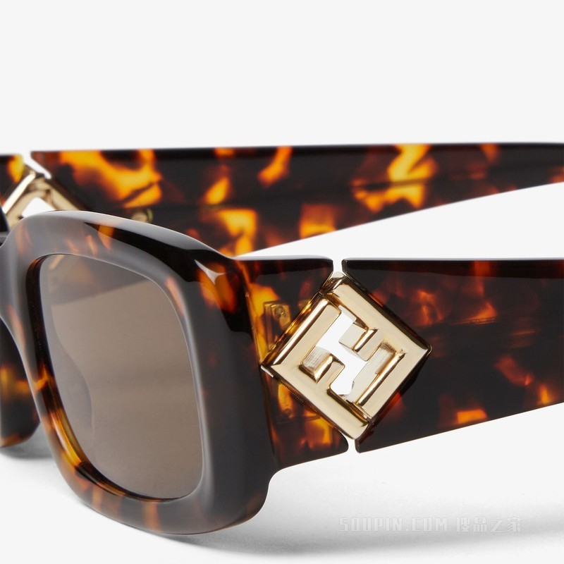 FF Diamonds 低横梁设计雪茄棕醋酸酯材料太阳镜