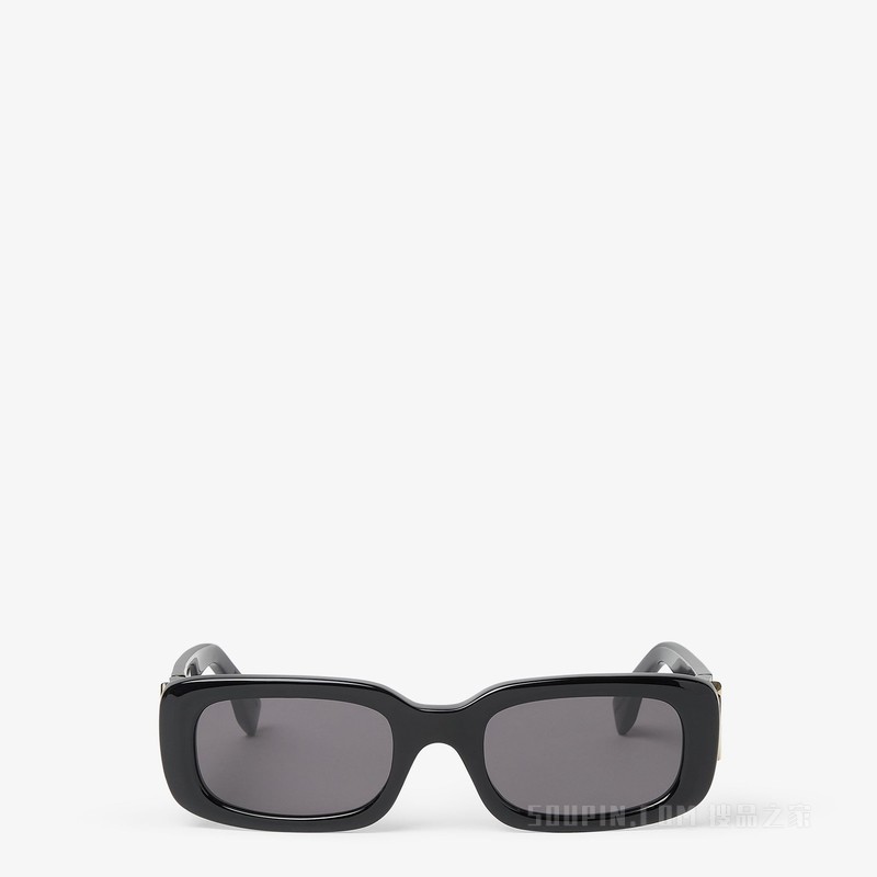 FF Diamonds 低横梁设计黑色醋酸酯材料太阳镜