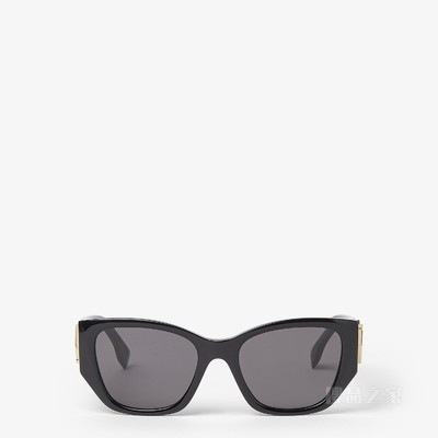 FF Diamonds 低横梁设计黑色醋酸酯材料太阳镜