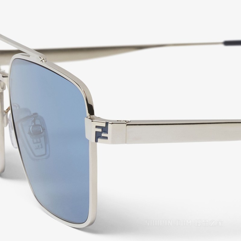 FENDI Sky 银色金属太阳镜