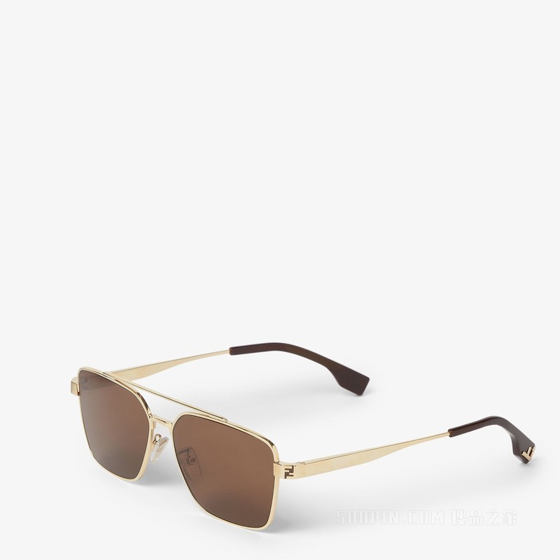 FENDI Sky 金色金属太阳镜