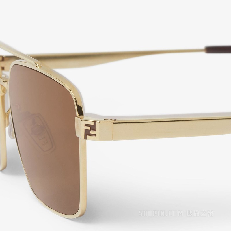 FENDI Sky 金色金属太阳镜