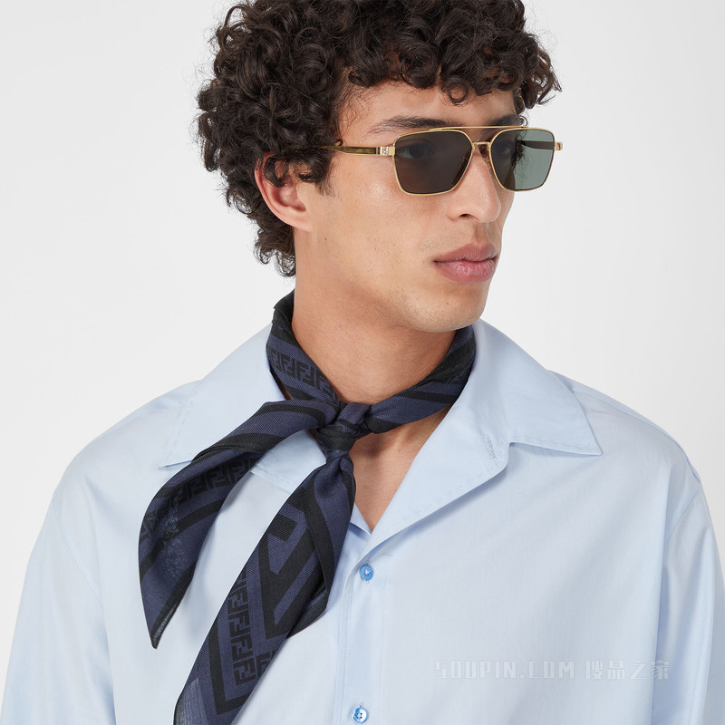 FENDI Sky 金色金属太阳镜