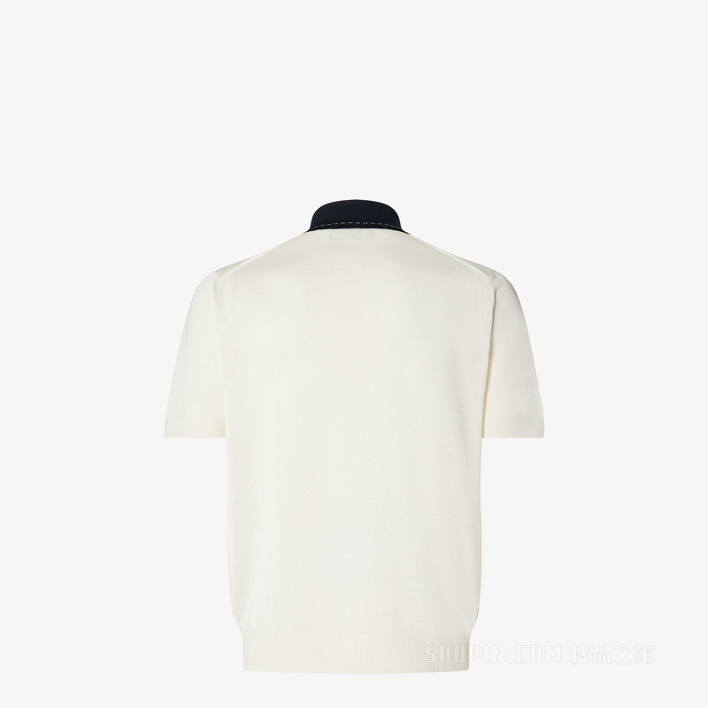 Polo衫 白色粘胶纤维Polo衫