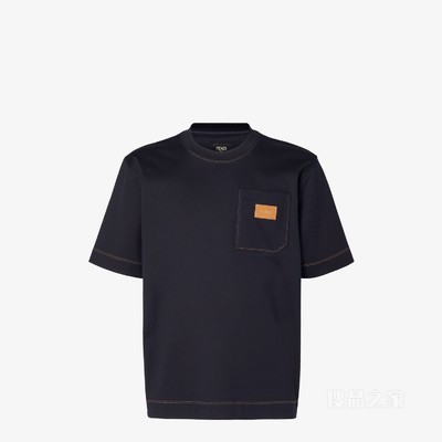 T恤 深蓝色棉质T恤