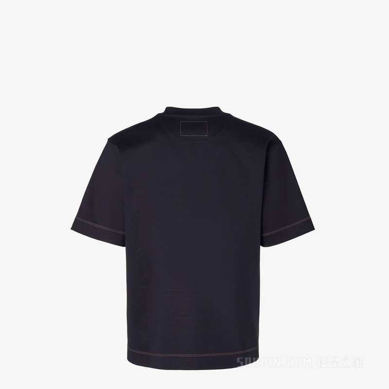 T恤 深蓝色棉质T恤