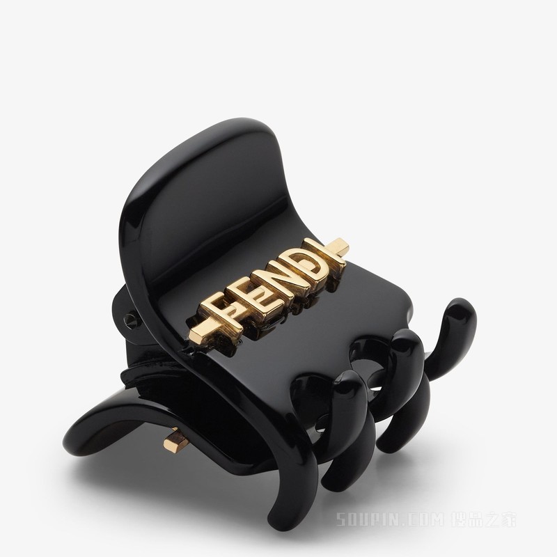 Fendigraphy发夹 黑色和金色金属发夹