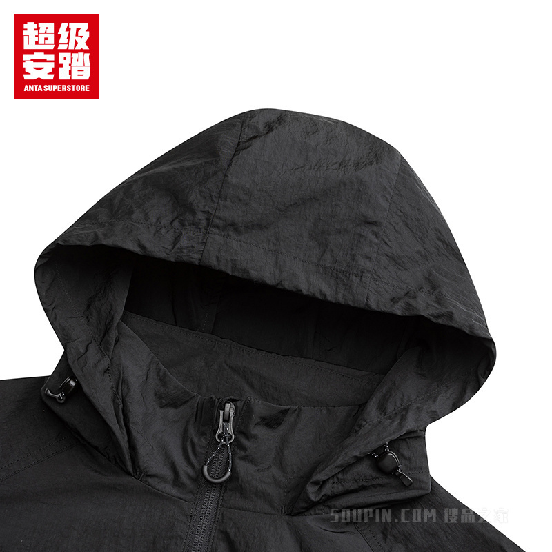 超级安踏户外系列露营男子无氟防泼水梭织运动外套