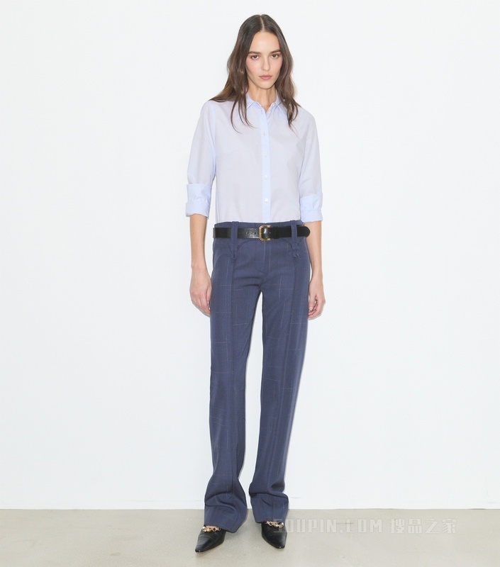 【秀场同款】棉府绸衬衫 水洗蓝