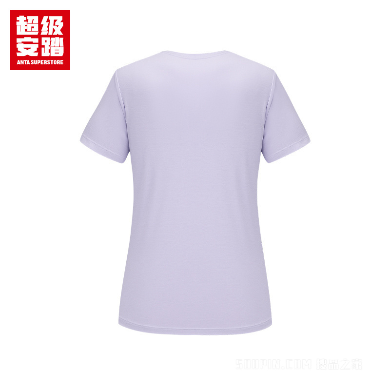 超级安踏训练女子冰肤短袖针织衫