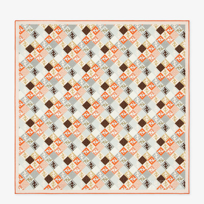 FF围巾 橙色桑蚕丝围巾