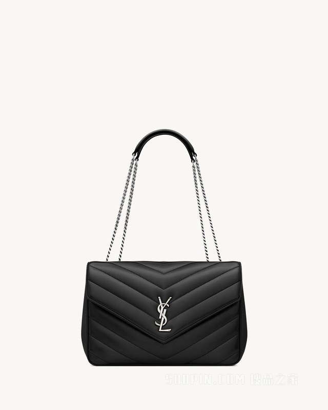 LOULOU大号绗缝小羊皮手袋