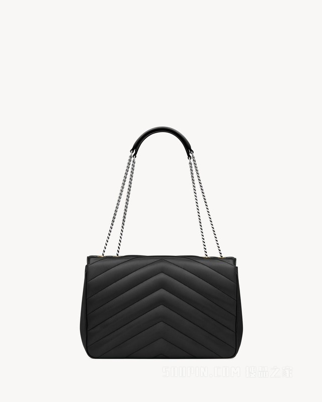 LOULOU大号绗缝小羊皮手袋