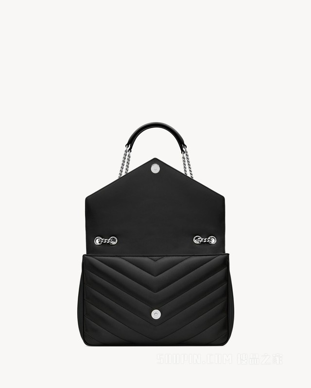 LOULOU大号绗缝小羊皮手袋