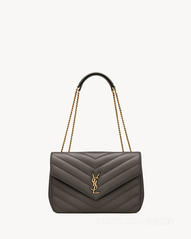 LOULOU大号绗缝羊皮革手袋