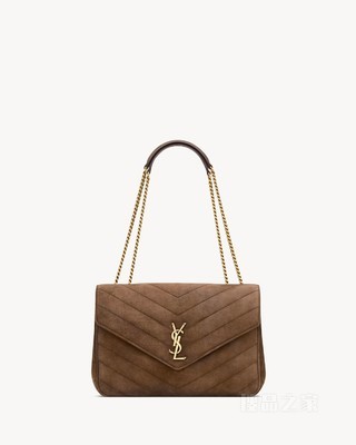 LOULOU大号绗缝绒面革手袋