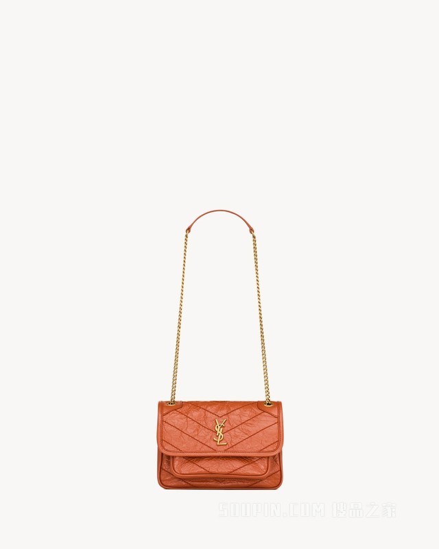 NIKI迷你复古皮革手袋