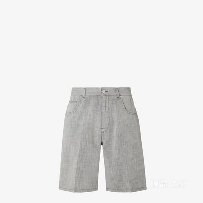 百慕大短裤 灰色牛仔短裤