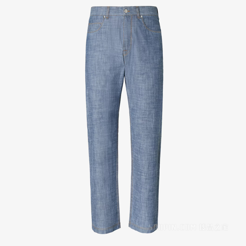 长牛仔裤 浅蓝色牛仔裤