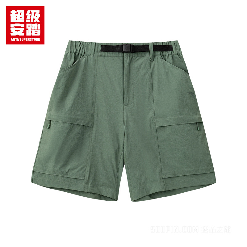 超级安踏徒步男子无氟防泼水梭织短裤