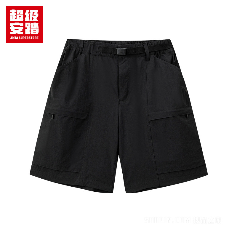 超级安踏徒步男子无氟防泼水梭织短裤