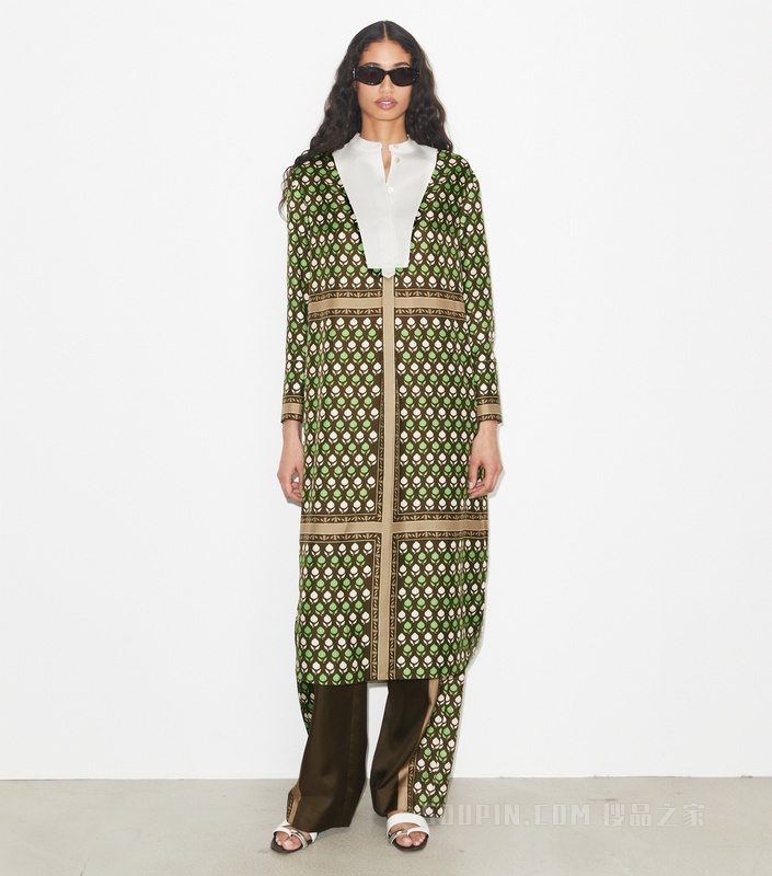 【新品】桑蚕丝衬衫裙 巧克力