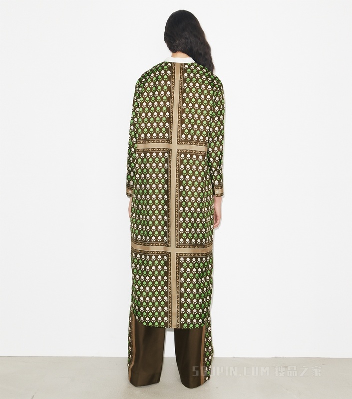 【新品】桑蚕丝衬衫裙 巧克力