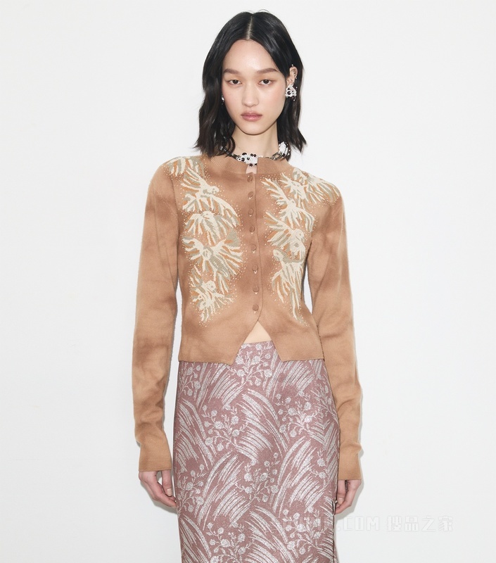 【秀场同款】羊毛开衫 灰褐色