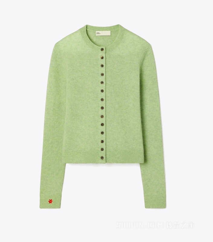 【新品】羊绒桑蚕丝开衫 翡翠色