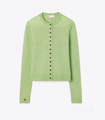 【新品】羊绒桑蚕丝开衫 翡翠色