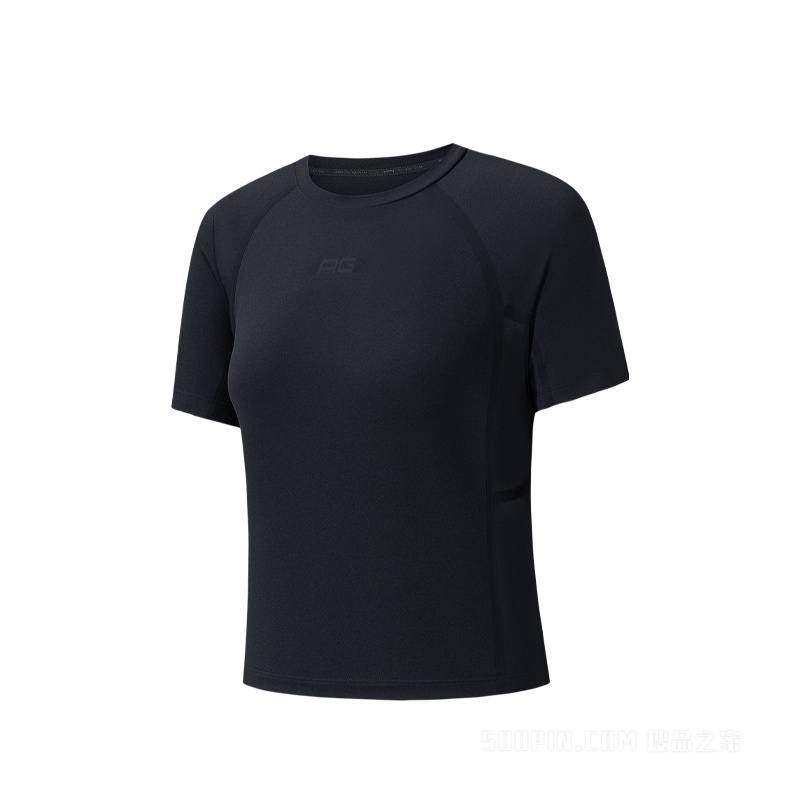 安踏冠军户外旅行女子短袖针织衫