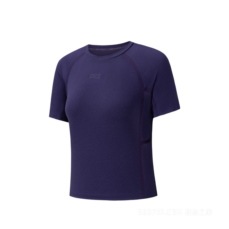 安踏冠军户外旅行女子短袖针织衫