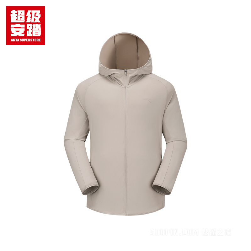 超级安踏户外系列露营男子遮热抗紫外线吸湿速干针织运动外套