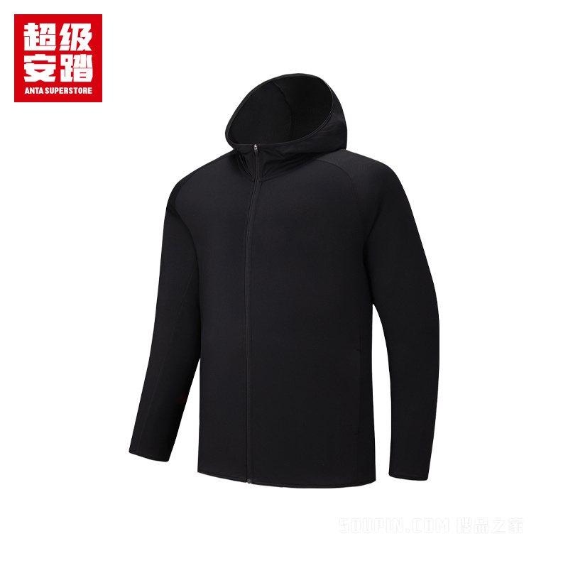 超级安踏户外系列露营男子遮热抗紫外线吸湿速干针织运动外套