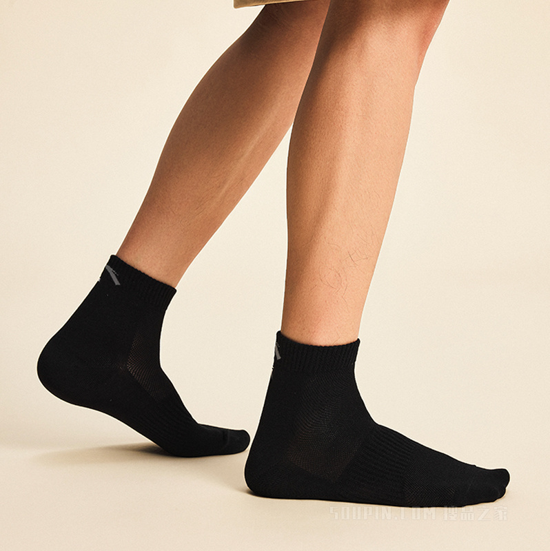 安踏基础生活男女同款平板中袜四双装