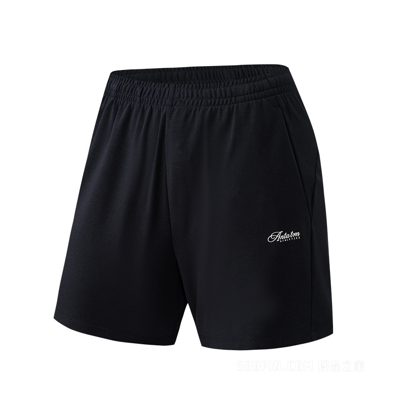 安踏训练女子液柔冰肤针织短裤