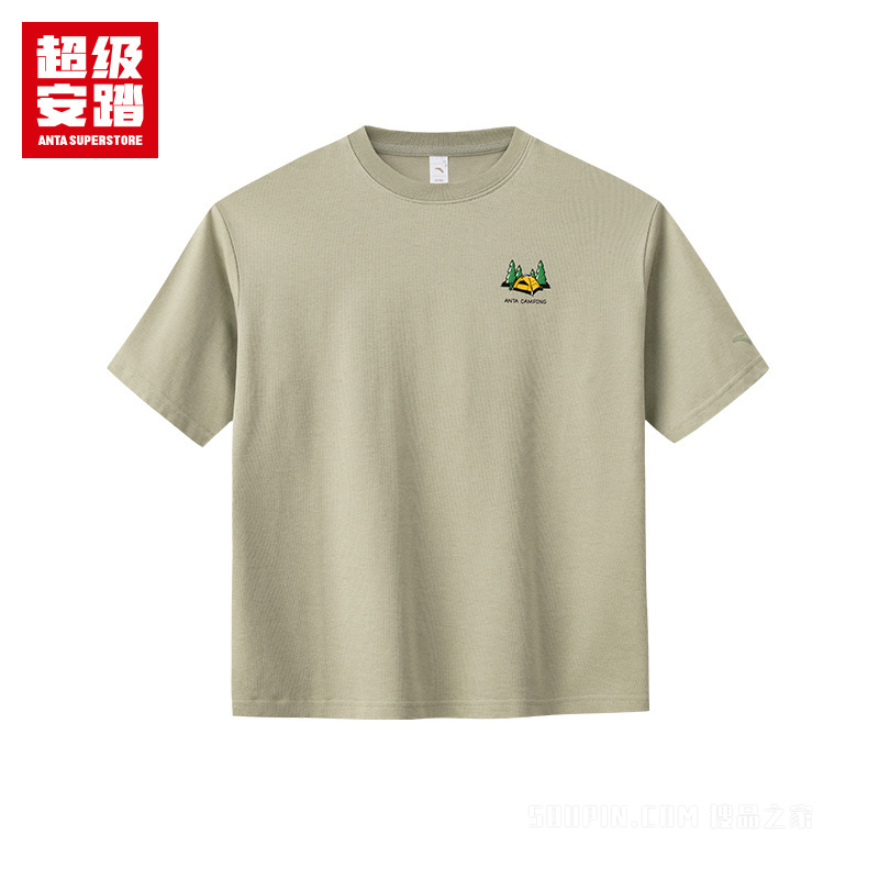 超级安踏户外系列露营女子短袖针织衫冰肤3A抗菌女子短T