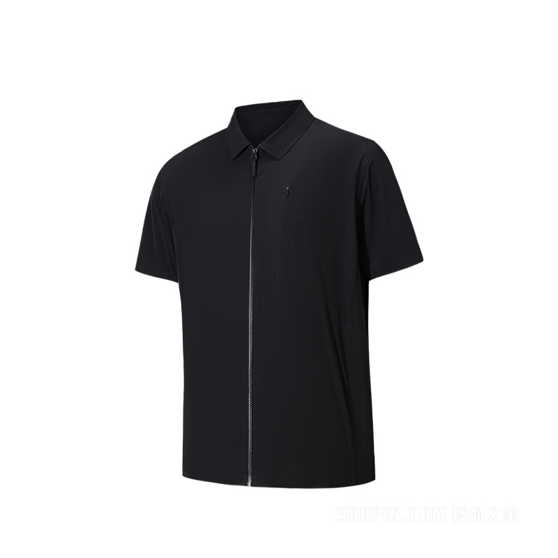 安踏冠军商务男子短袖衬衫