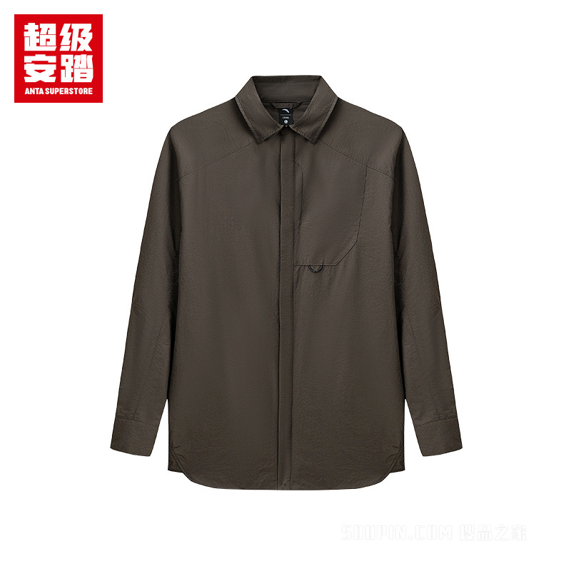 超级安踏露营男子抗紫外线UPF100无氟防泼水长袖衬衫